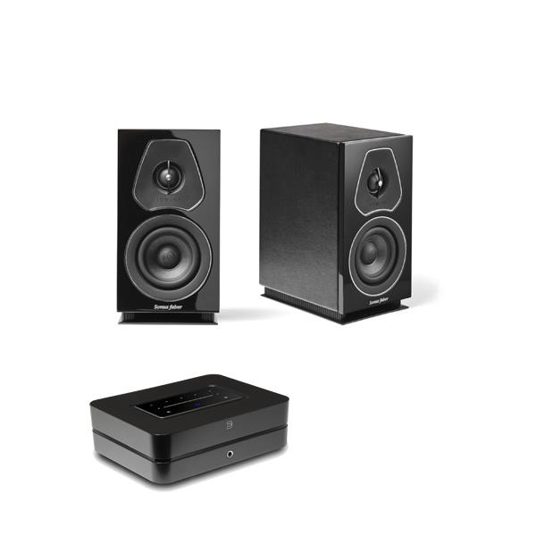 Bluesound POWERNODE (2025) Hi-Res Wireless Music Streamer / Amplifier Sonus faber Lumina I Bookshelf Speakers