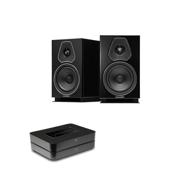 Bluesound POWERNODE (2025) Hi-Res Wireless Music Streamer / Amplifier Sonus faber Lumina II Bookshelf Speakers