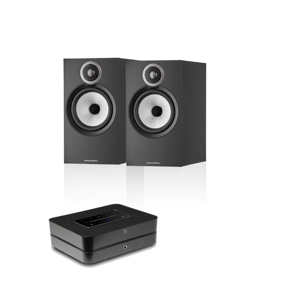 Bluesound POWERNODE (2025) Hi-Res Wireless Music Streamer / Amplifier Bowers & Wilkins 606 S3 Bookshelf Speakers