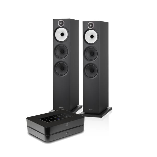 Bluesound POWERNODE (2025) Hi-Res Wireless Music Streamer / Amplifier Bowers & Wilkins 603 S3 Floorstanding Speakers