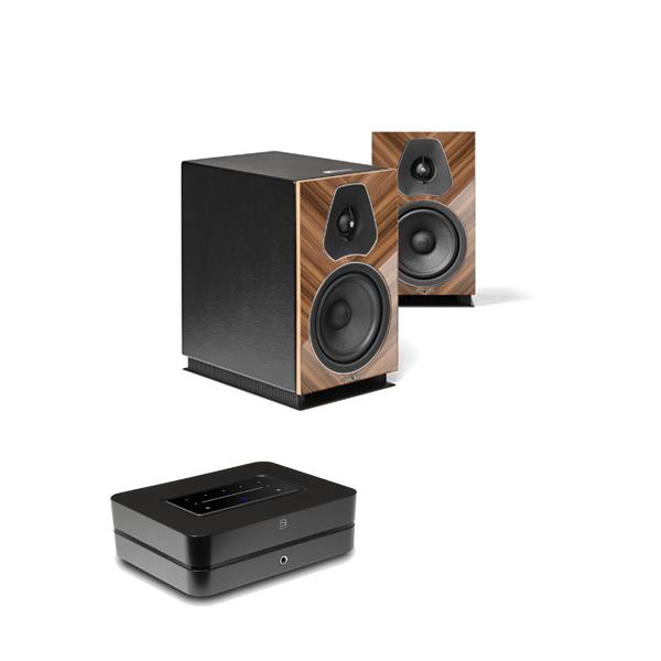 Bluesound POWERNODE (2025) Hi-Res Wireless Music Streamer / Amplifier Sonus faber Lumina II Amator Bookshelf Speakers