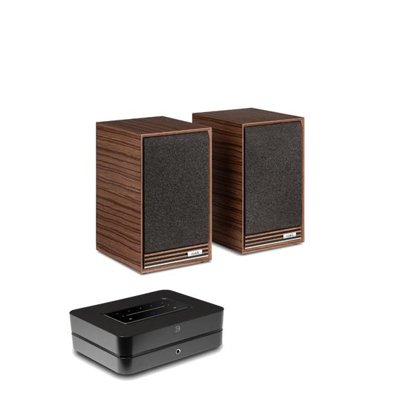 Bluesound POWERNODE (2025) Hi-Res Wireless Music Streamer / Amplifier Ruark Audio Sabre-R Bookshelf Speakers