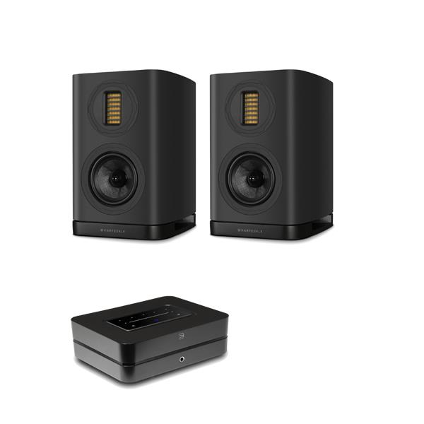 Bluesound POWERNODE (2025) Hi-Res Wireless Music Streamer / Amplifier Wharfedale EVO 5.1 Bookshelf Speakers