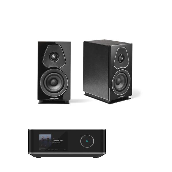 WiiM Amp Ultra Streaming Amplifier Sonus faber Lumina I Bookshelf Speakers