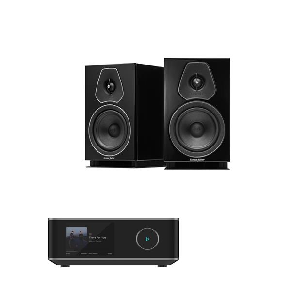 WiiM Amp Ultra Streaming Amplifier Sonus faber Lumina II Bookshelf Speakers