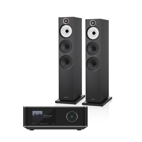 WiiM Amp Ultra Streaming Amplifier Bowers & Wilkins 603 S3 Floorstanding Speakers