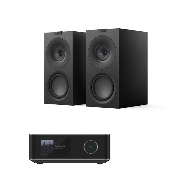 WiiM Amp Ultra Streaming Amplifier KEF Q Concerto Meta Bookshelf Speakers