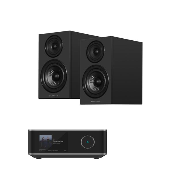WiiM Amp Ultra Streaming Amplifier Wharfedale Diamond 12.2i Bookshelf Speakers
