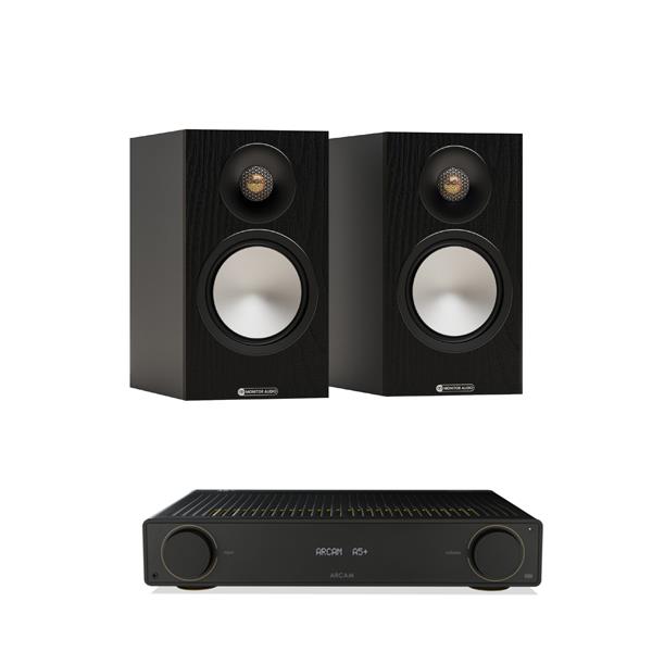 Arcam A5+ Integrated Amplifier Monitor Audio Bronze 50 7G Bookshelf Speakers
