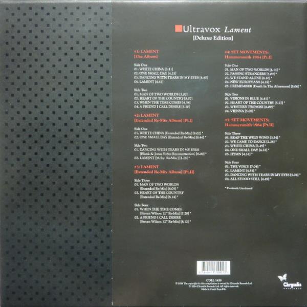Ultravox – Lament (40th Anniversary Deluxe Limited Edition Clear 5LP)