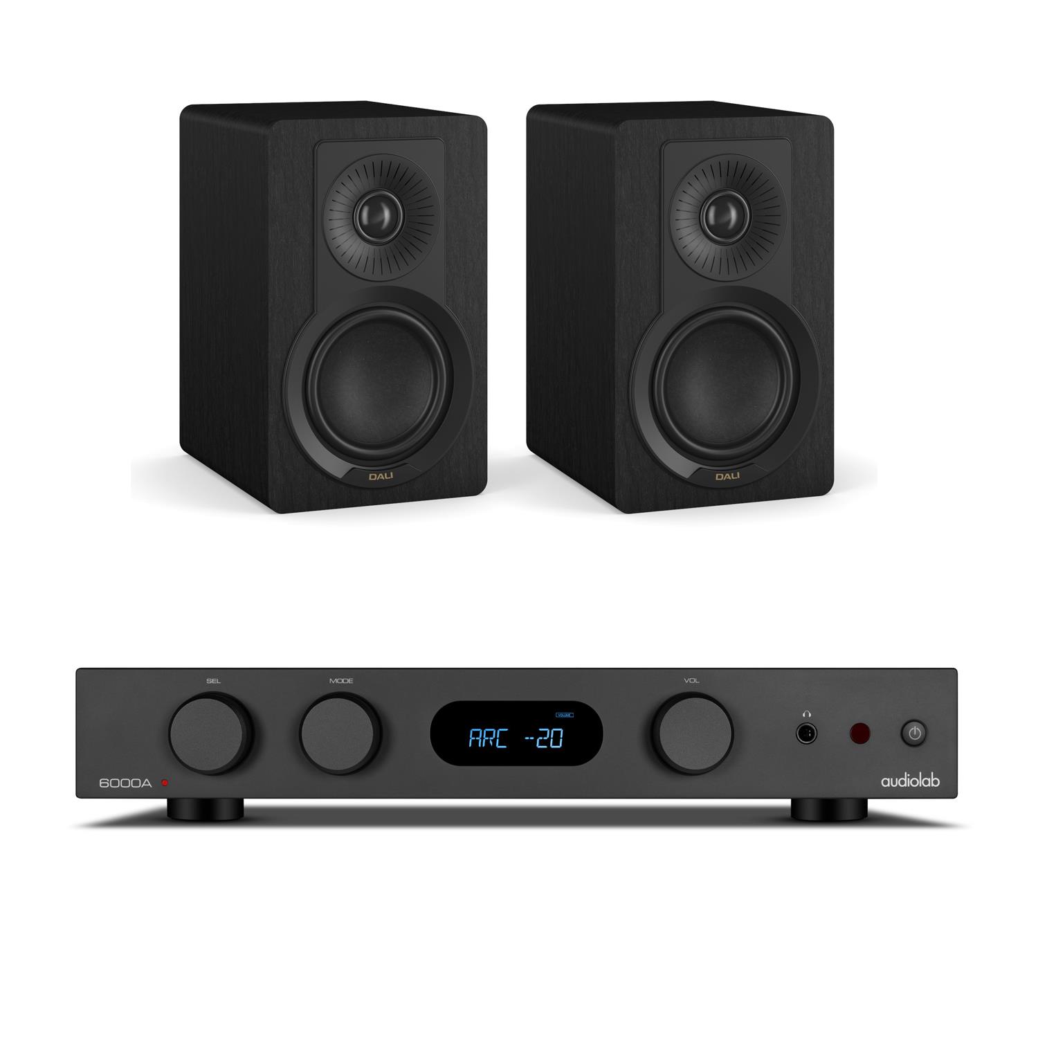 Audiolab 6000A MKII Amplifier<br>DALI KUPID Speakers