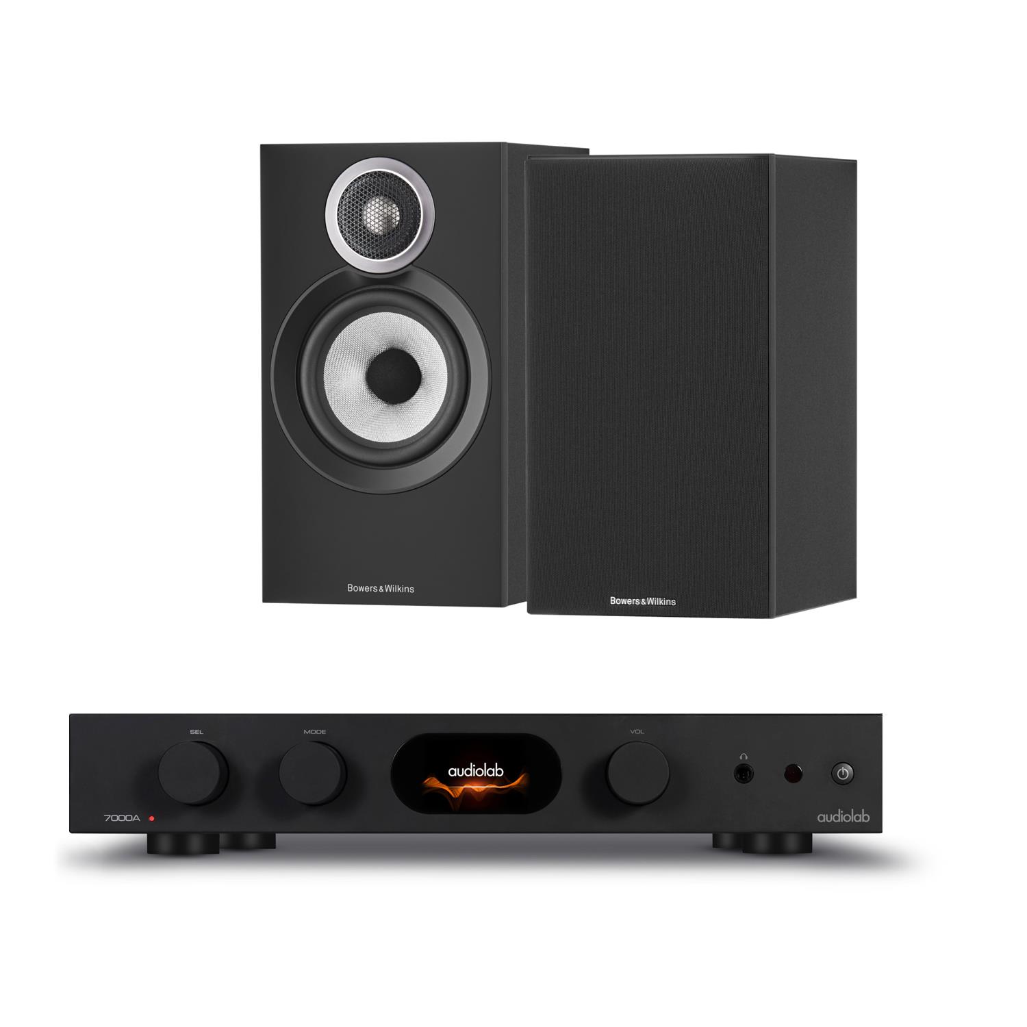 Audiolab 7000A Amplifier<br>Bowers & Wilkins 607 3 Speakers