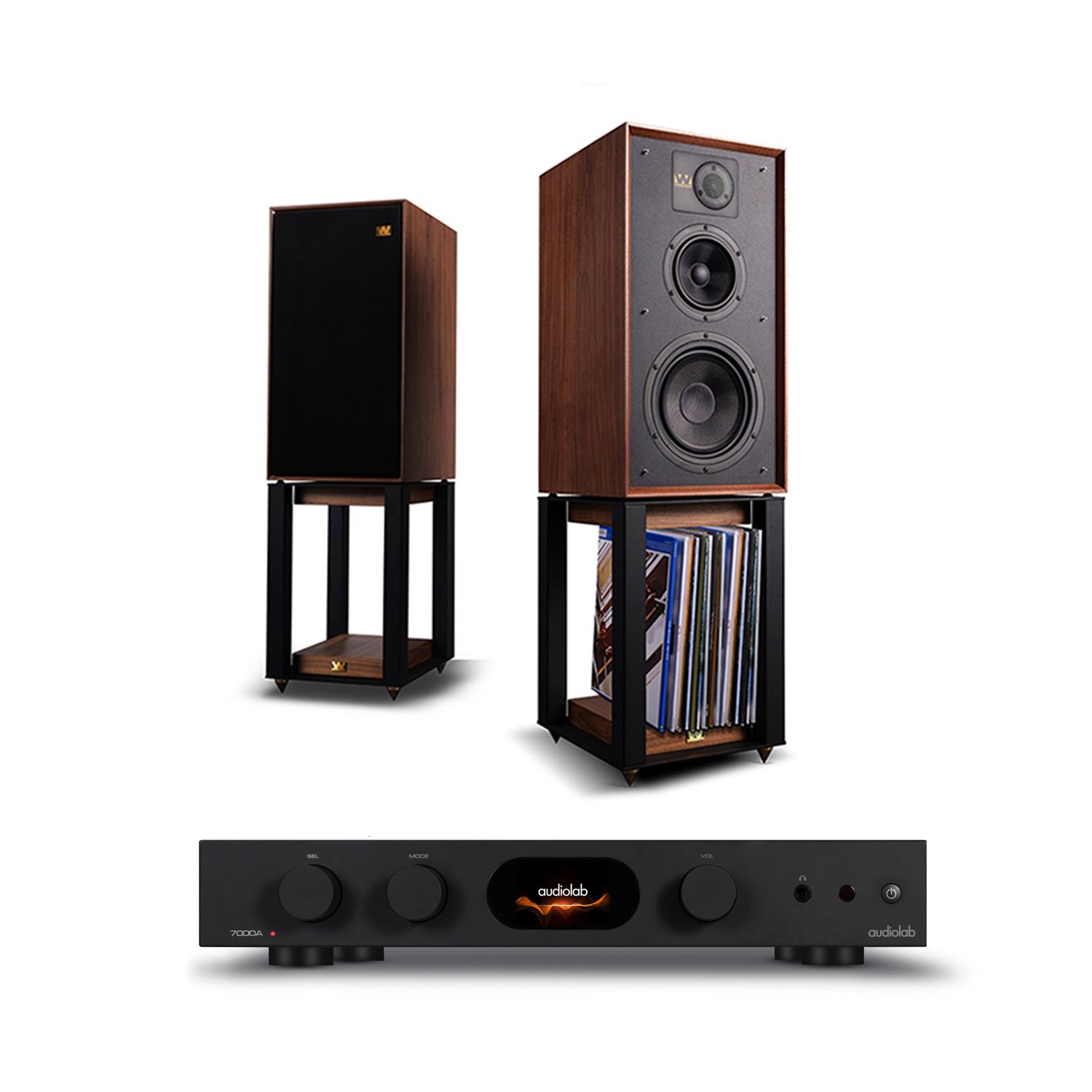 Audiolab 7000A Amplifier<br>Wharfedale LINTON Speakers with Stands