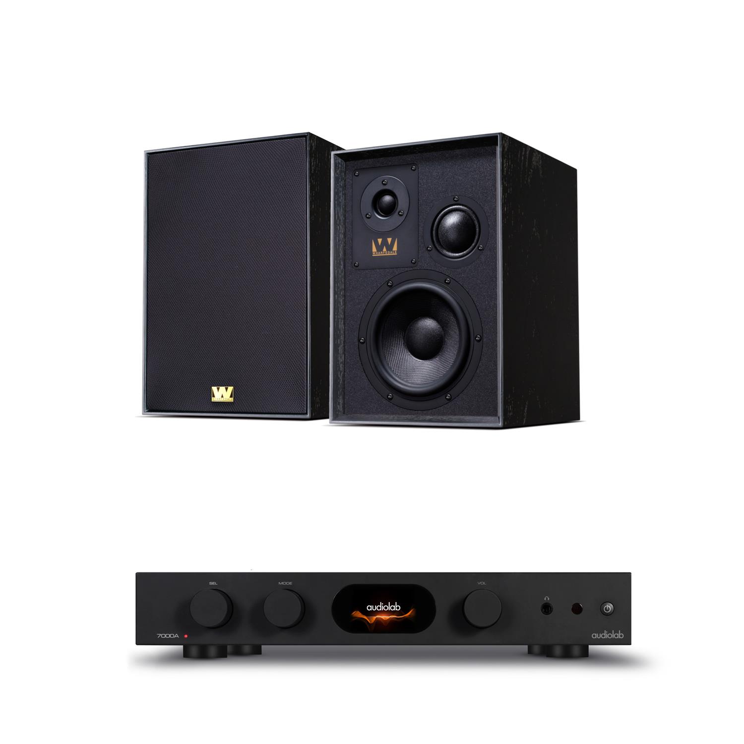 Audiolab 7000A Amplifier<br>Wharfedale Super Denton Speakers