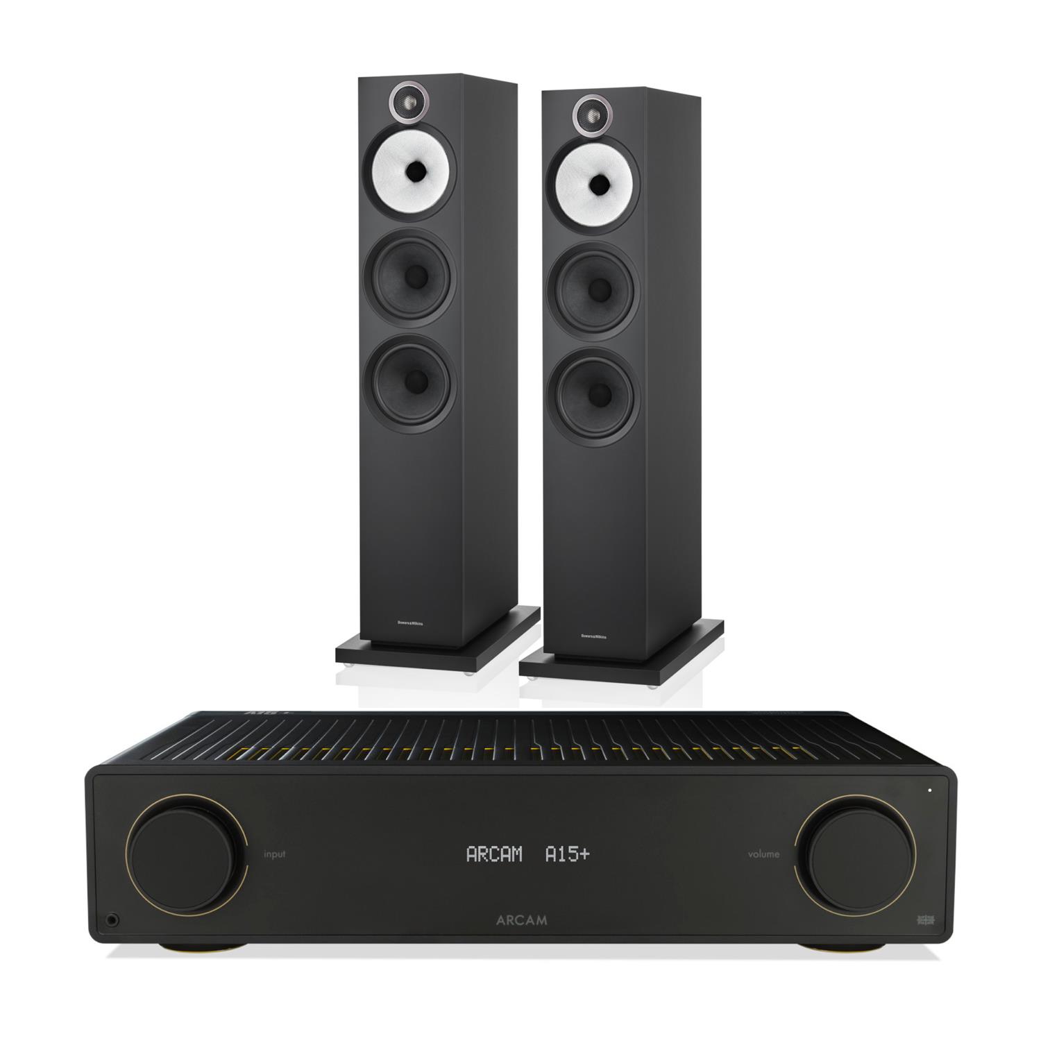 Arcam A15+ Amplifier<br>Bowers & Wilkins 603 S3 Speakers