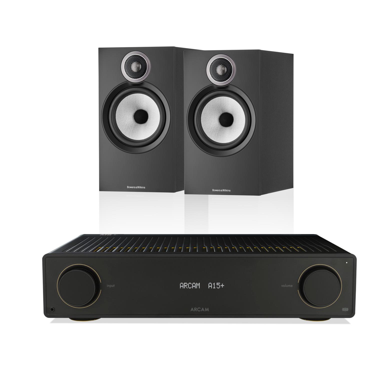 Arcam A15+ Amplifier<br>Bowers & Wilkins 606 S3 Speakers