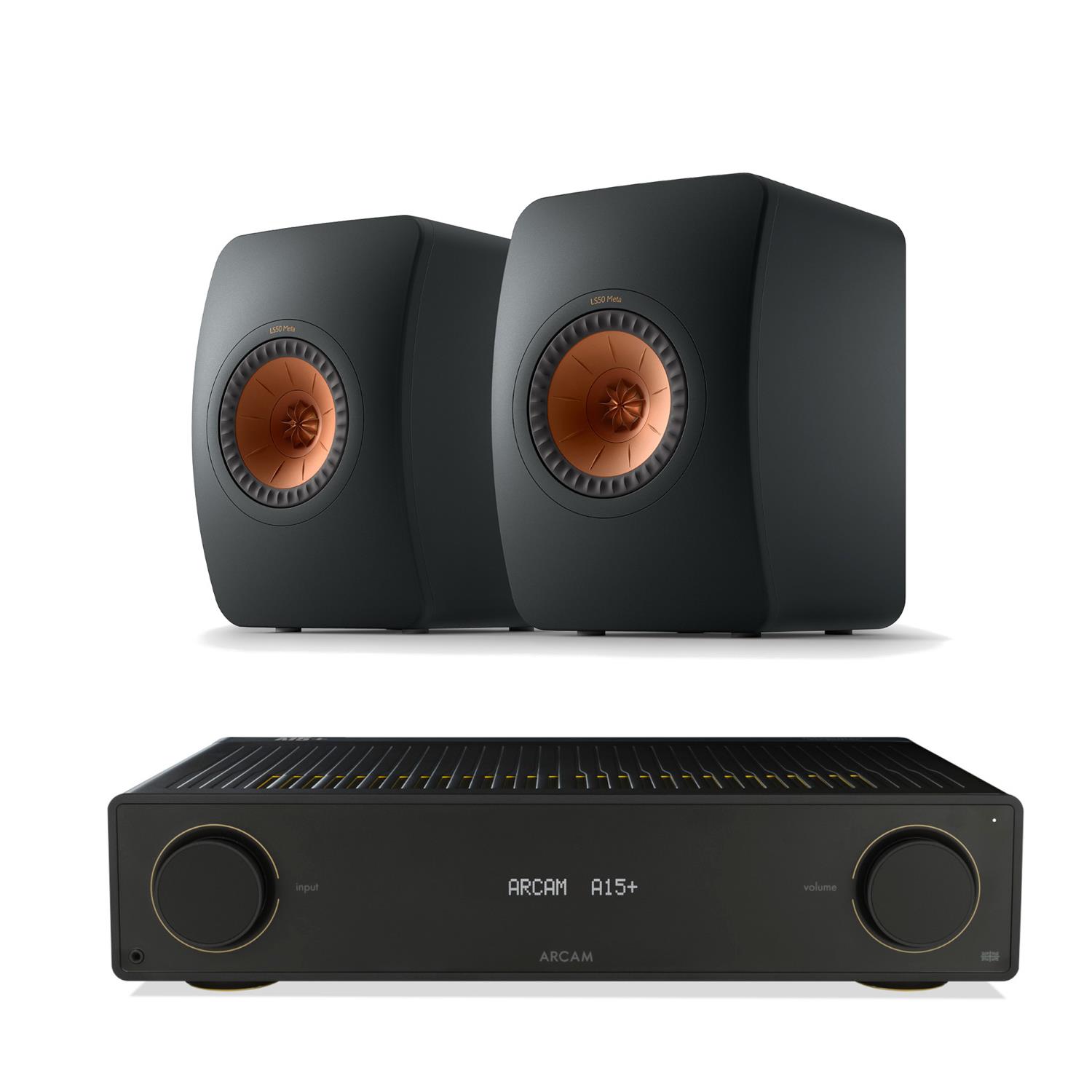 Arcam A15+ Amplifier KEF LS50 Meta Speakers