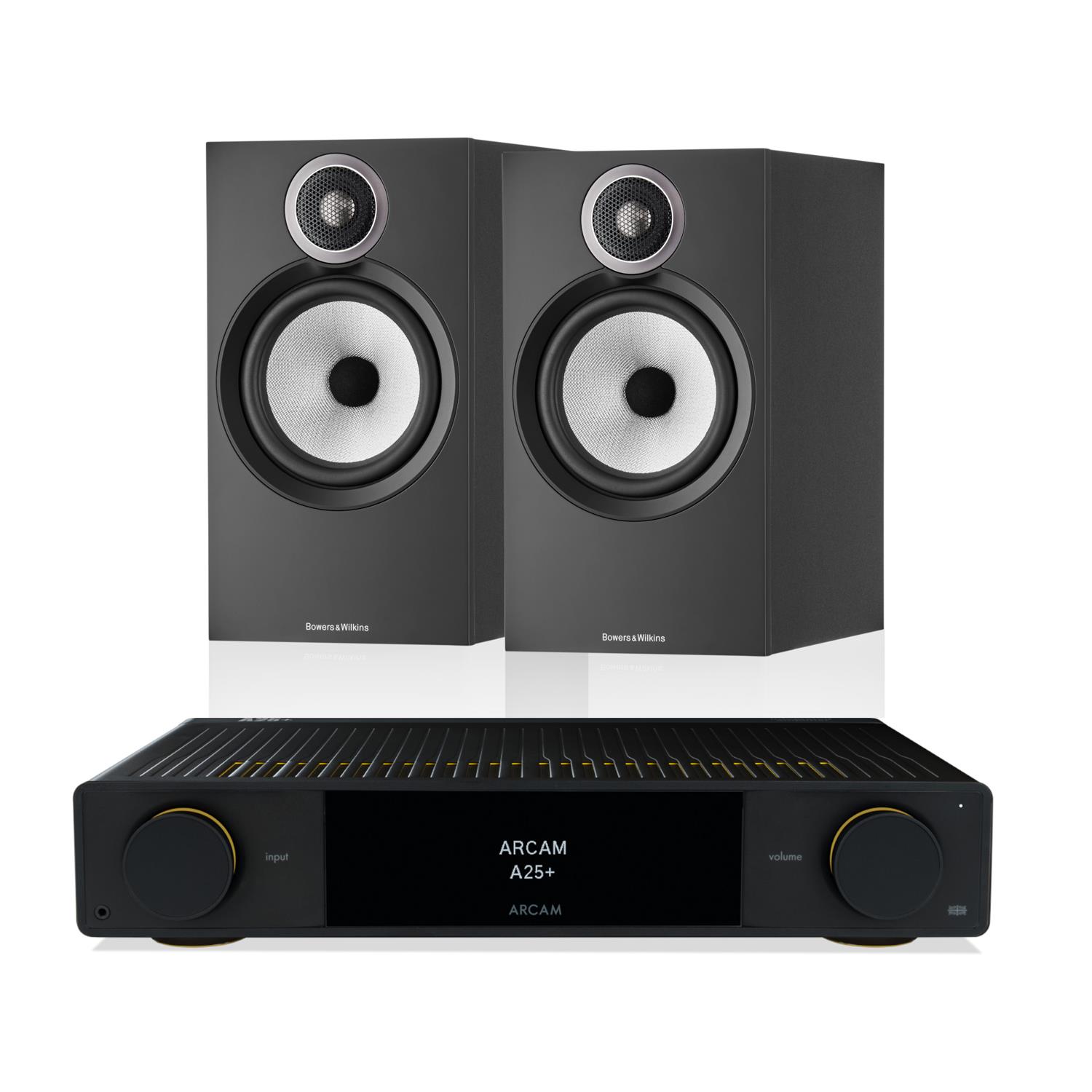 Arcam A25+ Amplifier<br>Bowers & Wilkins 606 S3 Speakers