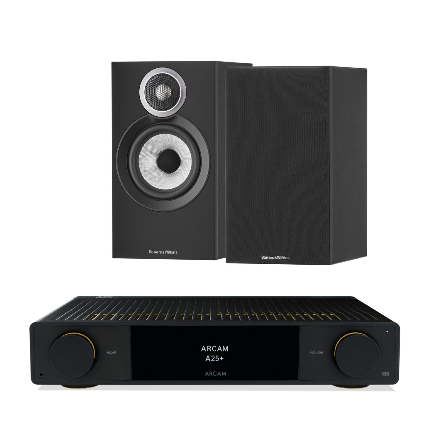 Arcam A25+ Amplifier<br>Bowers & Wilkins 607 S3 Speakers