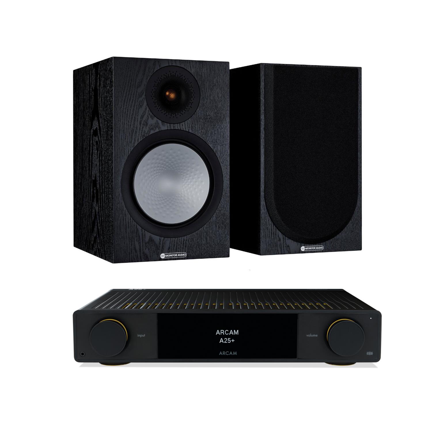 Arcam A25+ Amplifier<br>Monitor Audio Silver 100 7G Speakers