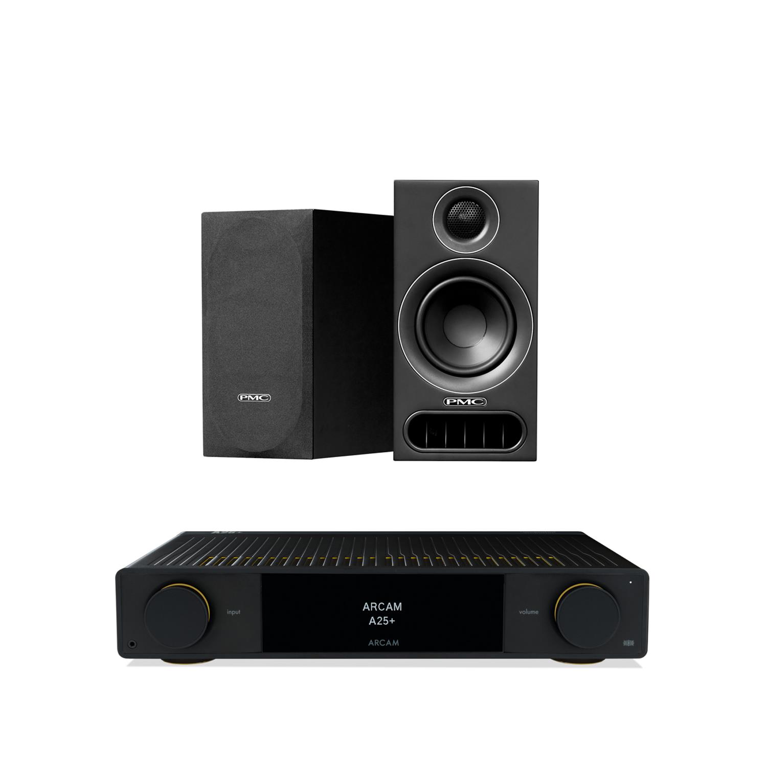 Arcam A25+ Amplifier<br>PMC prodigy1 Speakers