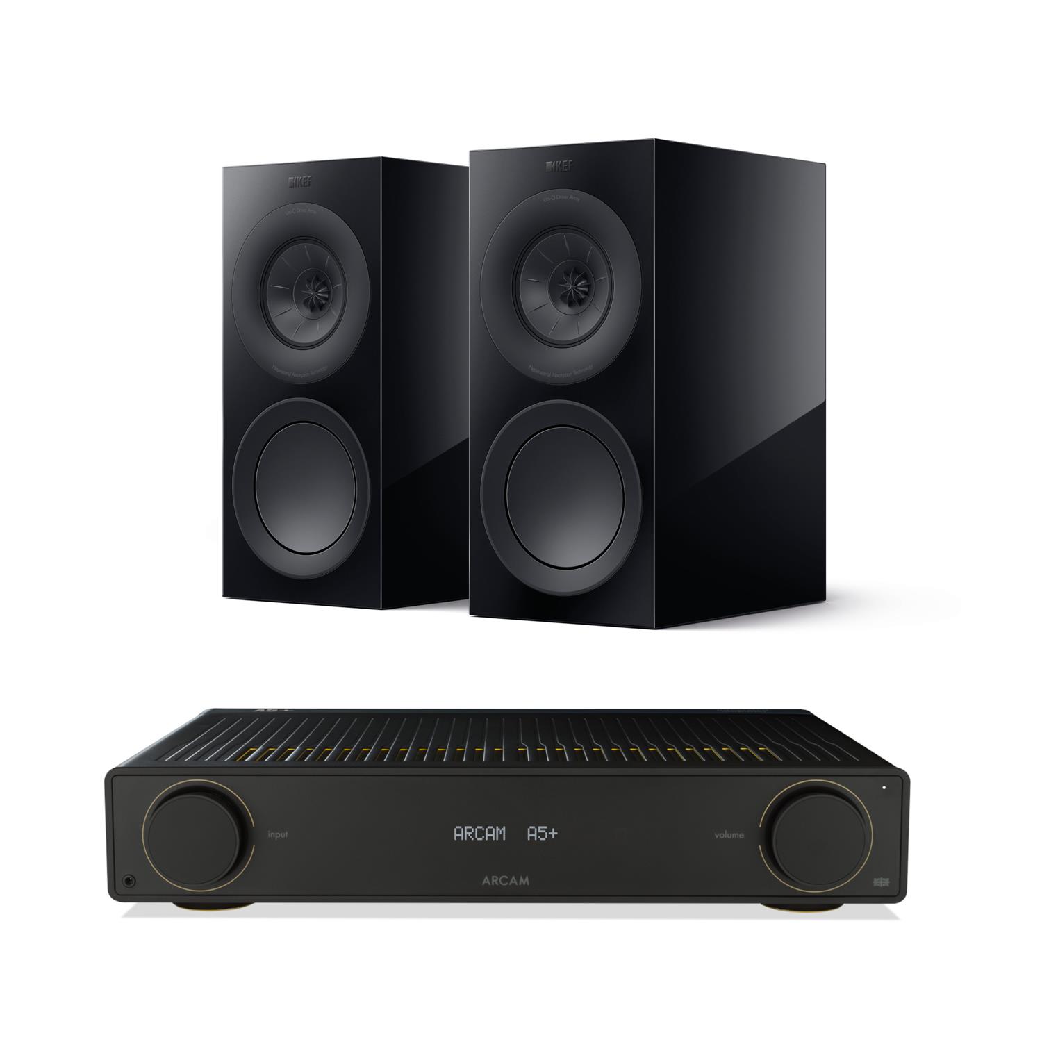 Arcam A5+ Amplifier<br>KEF R3 Meta Speakers