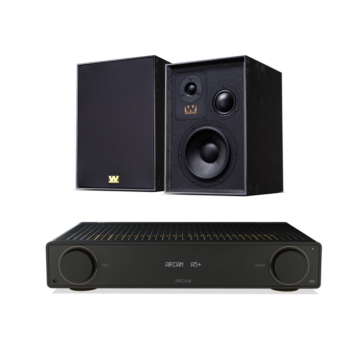 Arcam A5+ Amplifier<br>Wharfedale Super Denton Speakers