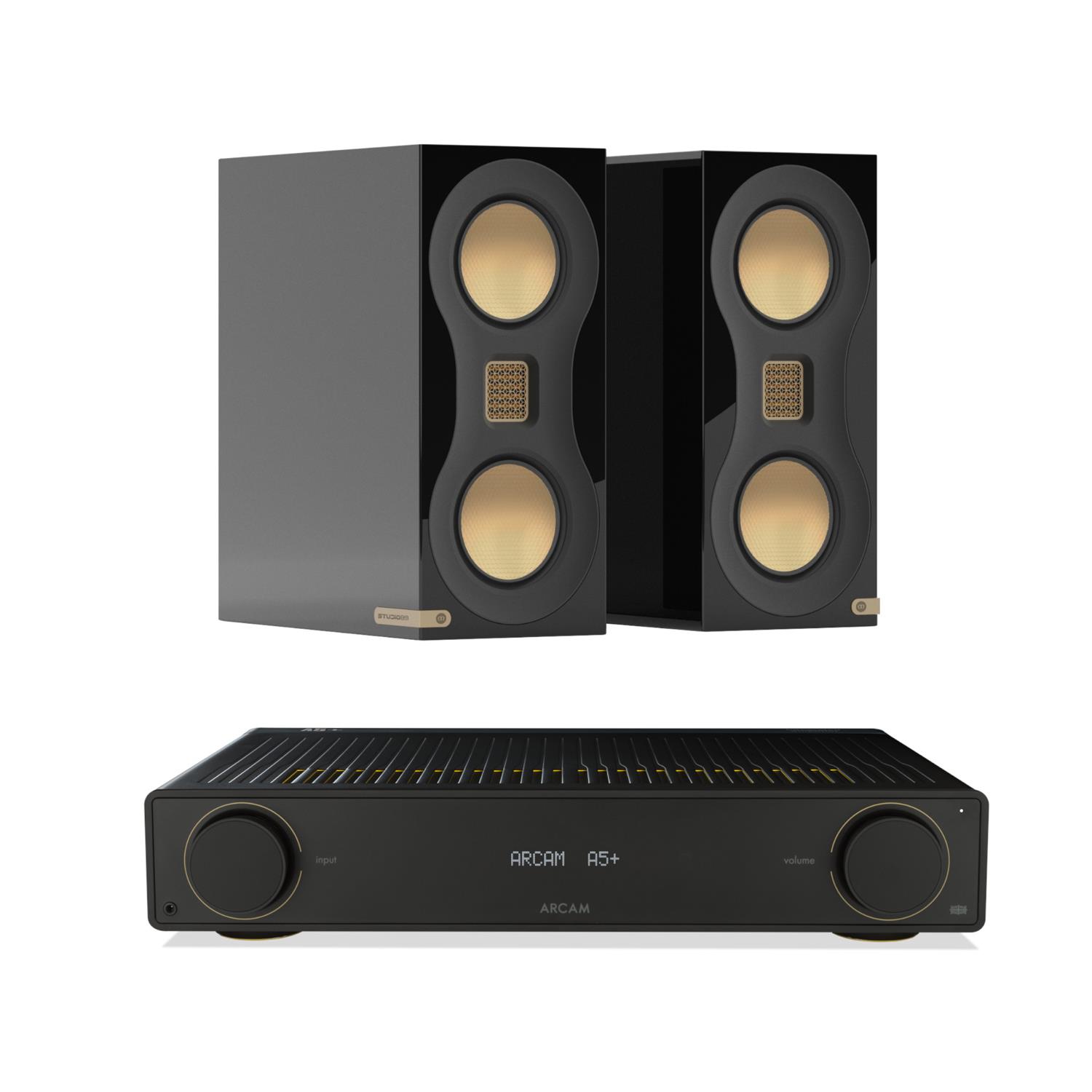 Arcam A5+ Amplifier<br>Monitor Audio Studio 89 Speakers