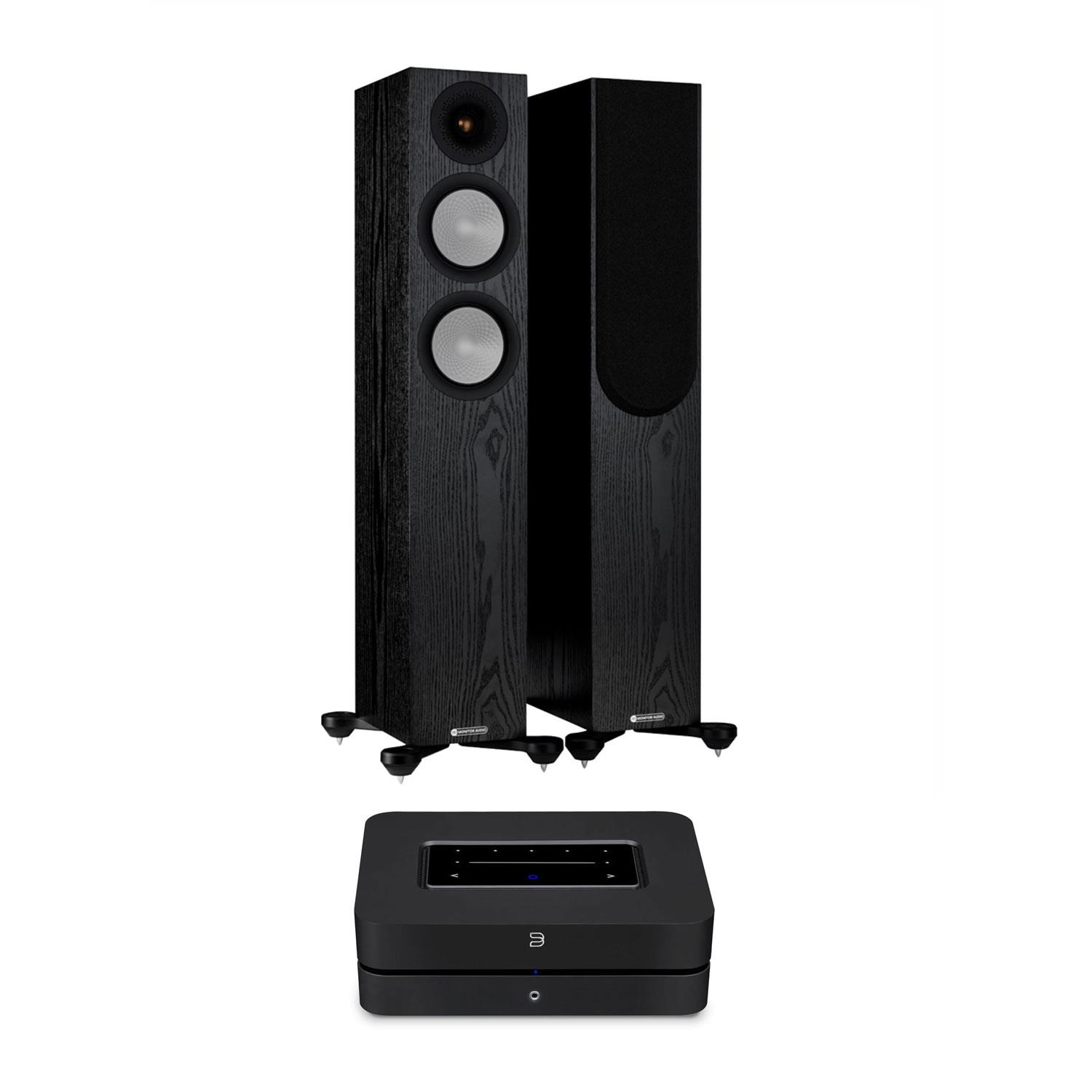 Bluesound POWERNODE<br>Monitor Audio Silver 200 7G Speakers