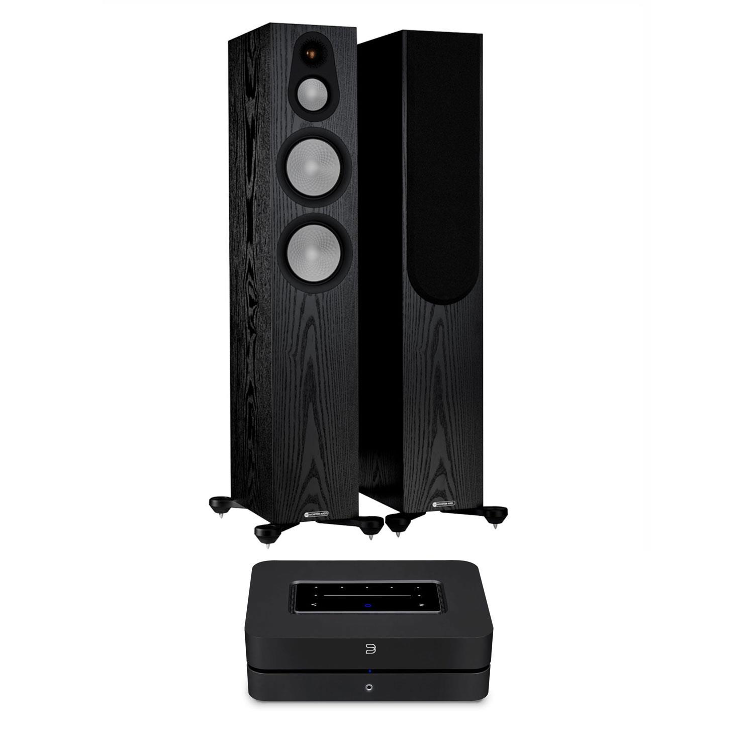 Bluesound POWERNODE<br>Monitor Audio Silver 300 7G Speakers