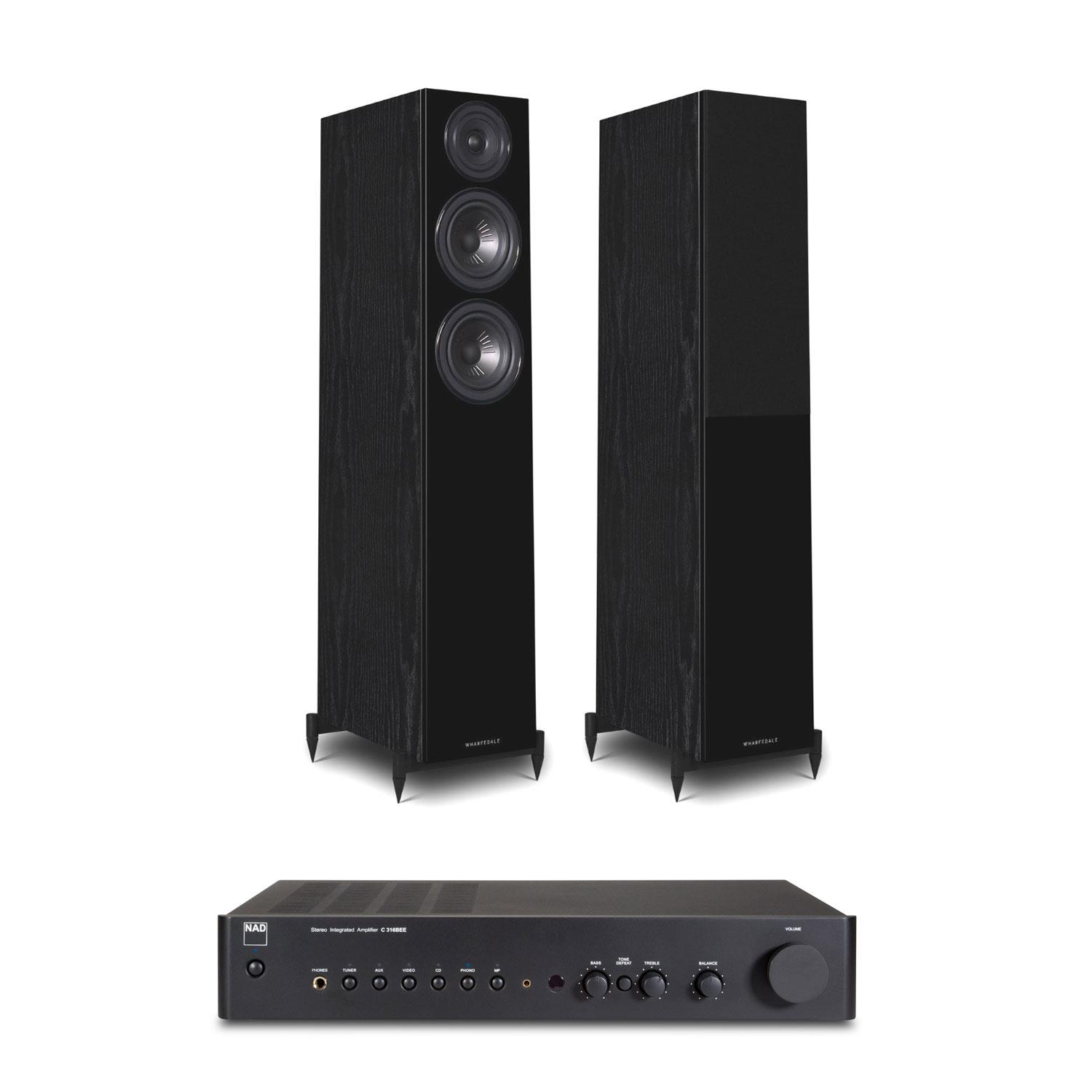 NAD C 316BEE V2 Integrated Amplifier<br>Wharfedale Diamond 12.3 Speakers