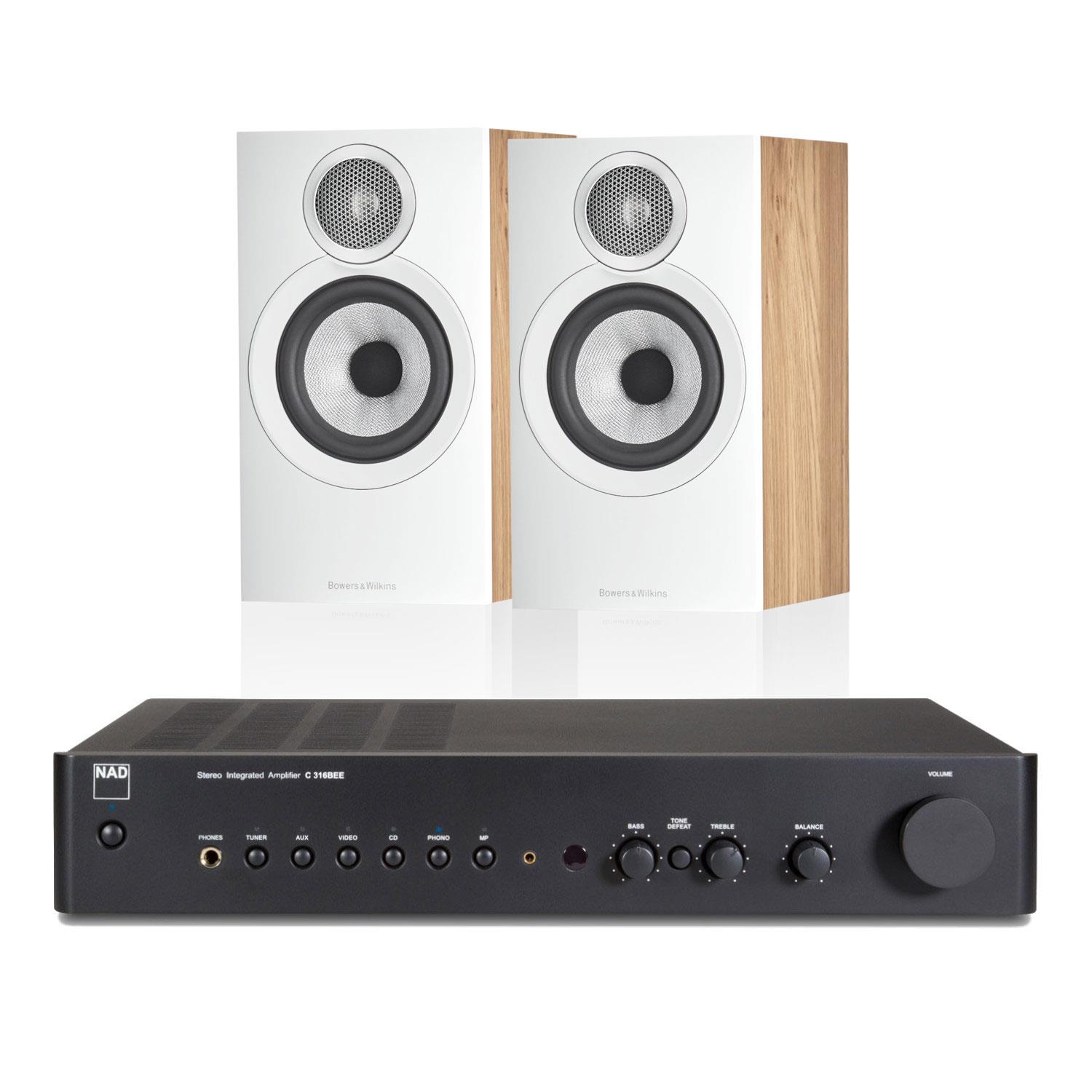 NAD C 316BEE V2 Integrated Amplifier<br>Bowers & Wilkins 607 S3 Speakers