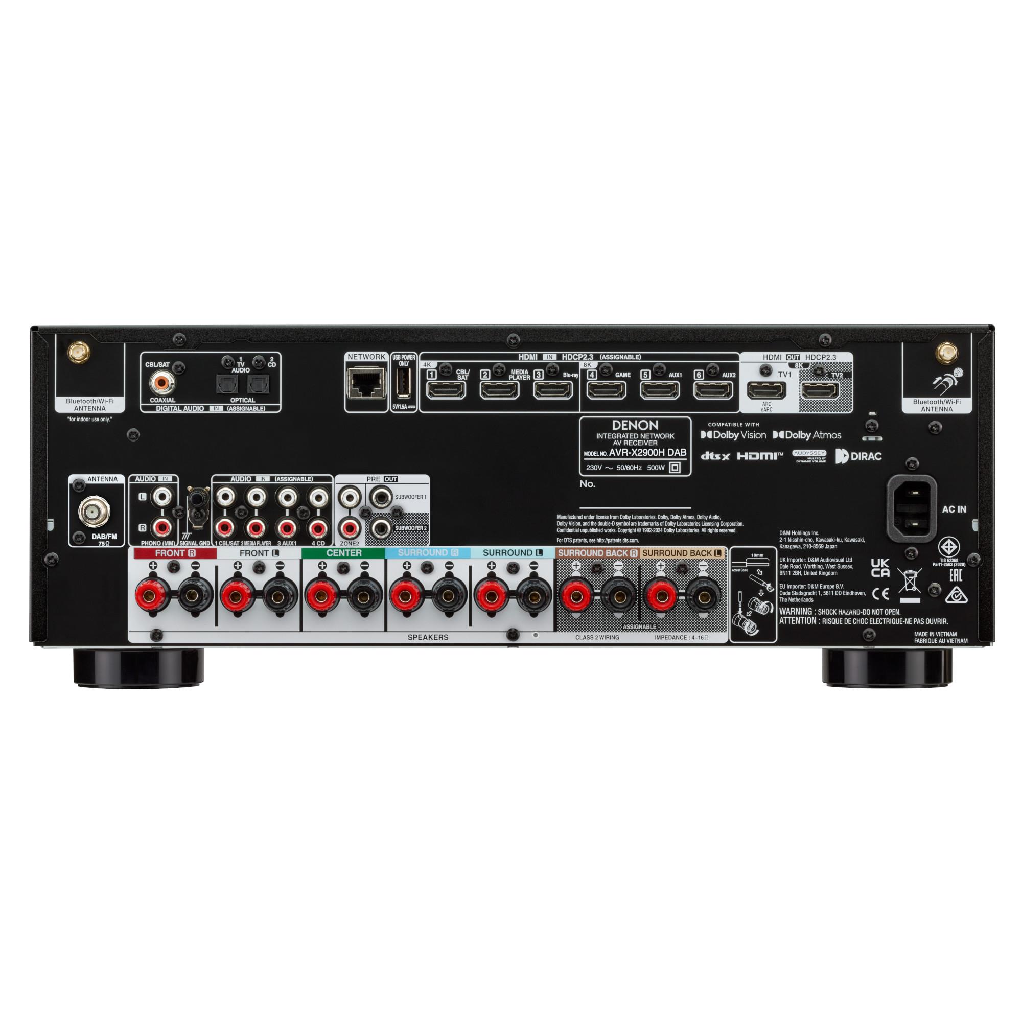 Denon AVR-X2900H DAB AV Receiver