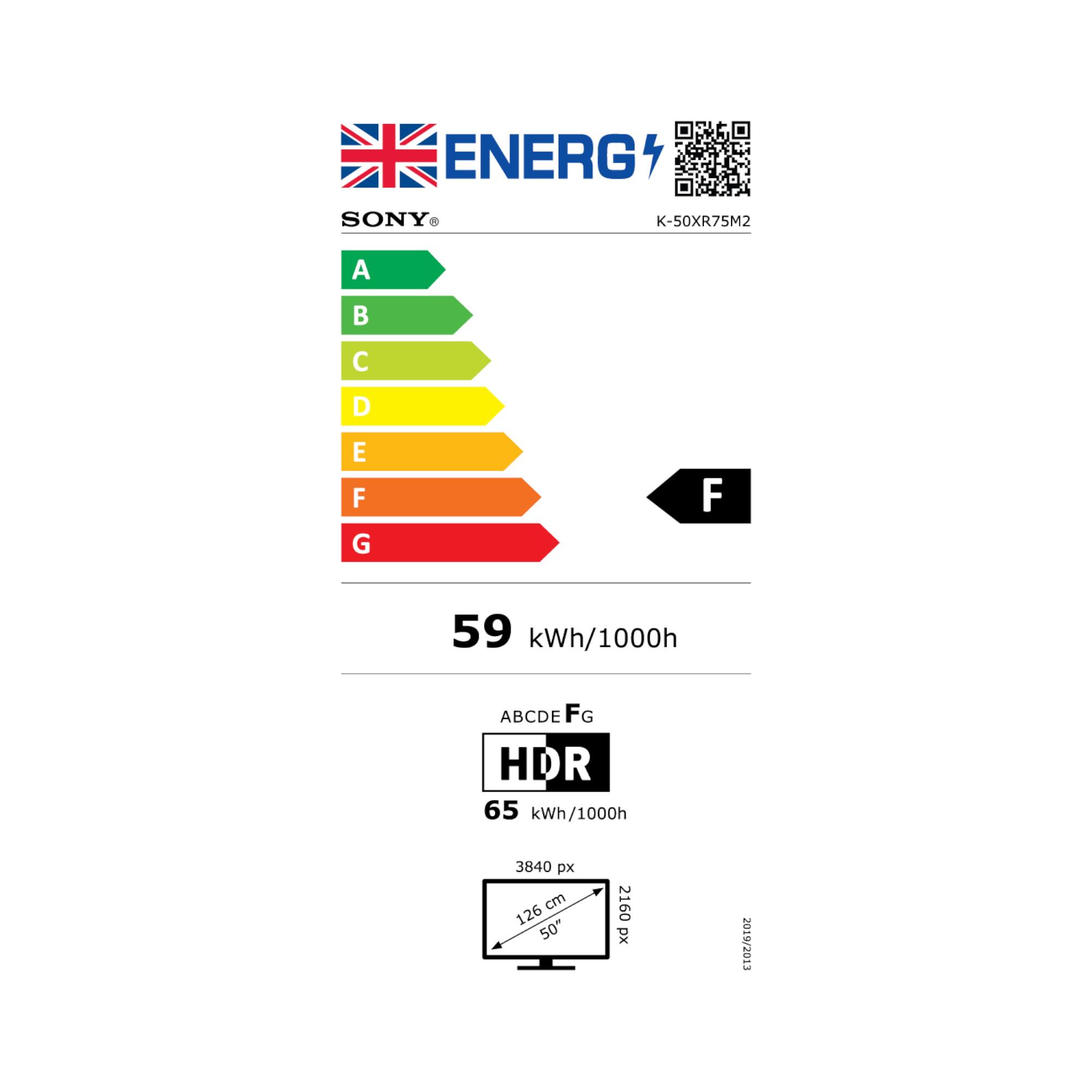 Sony BRAVIA 7 II K50XR75M2 50" 4K True RGB LED TV