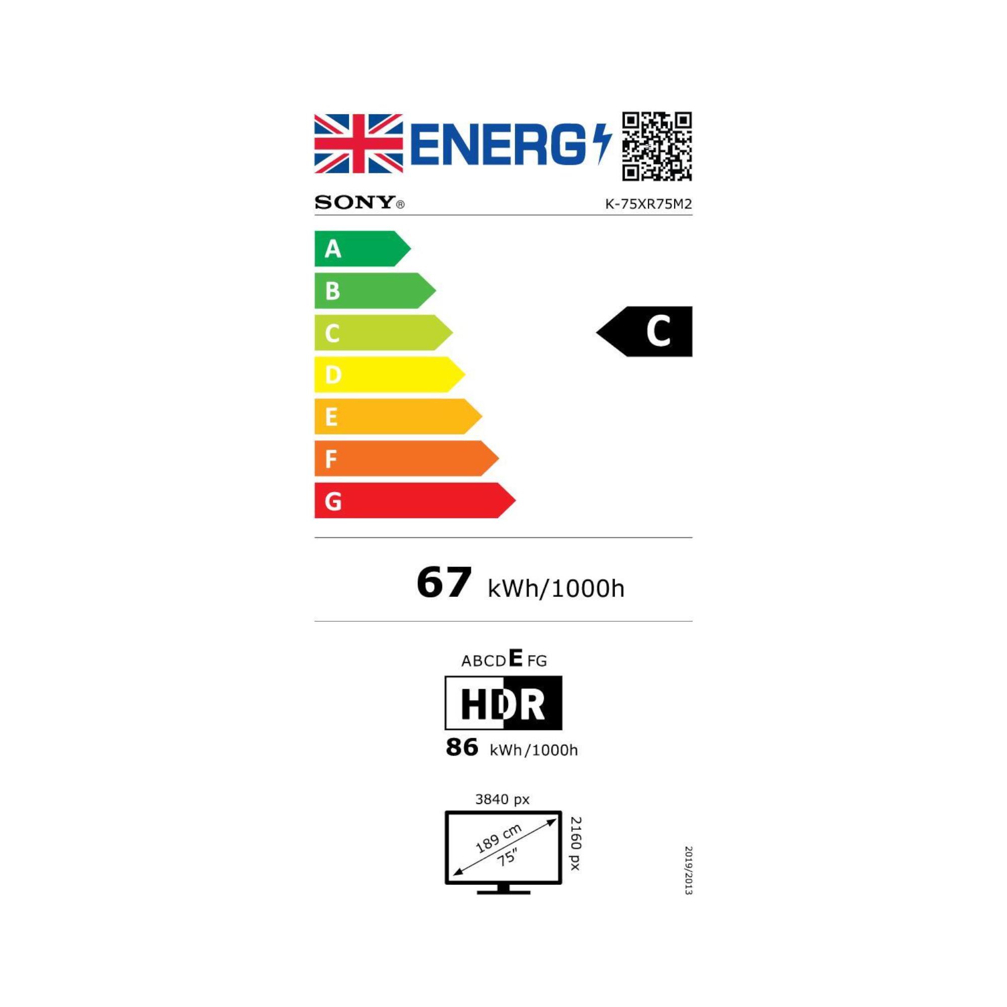 Sony BRAVIA 7 II K75XR75M2 75" 4K True RGB LED TV