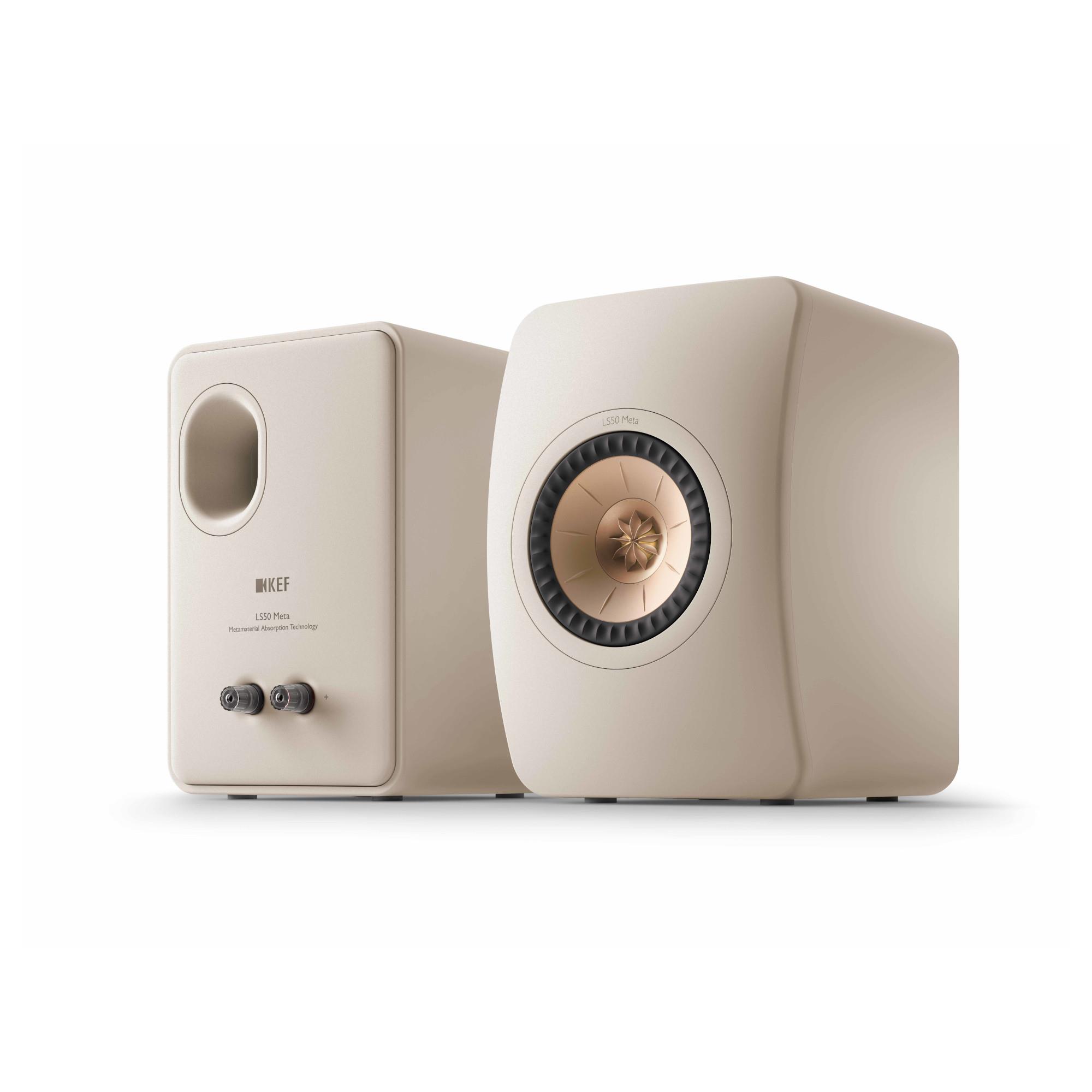 KEF LS50 Meta Bookshelf Speakers (Sand Shell)
