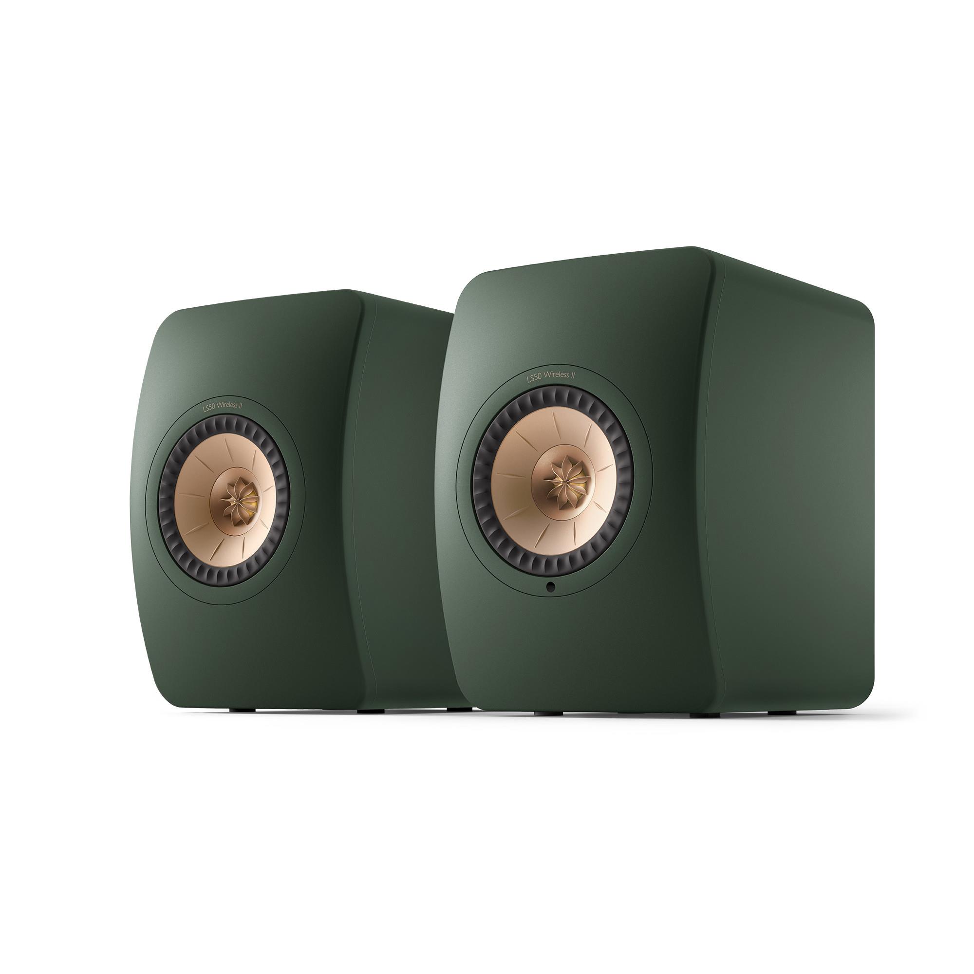 KEF LS50 Wireless II<br>Speakers (Moss Green)
