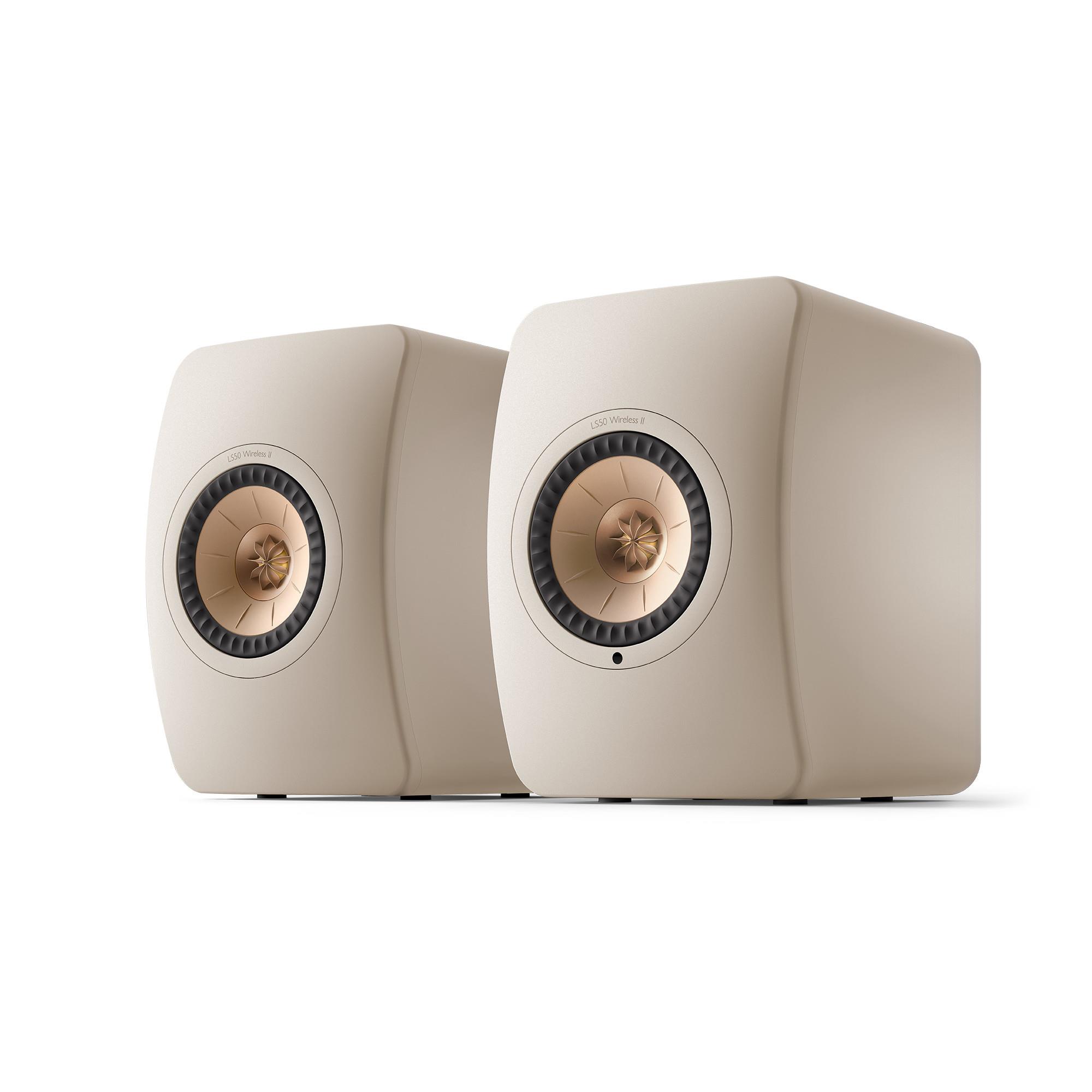 KEF LS50 Wireless II Speakers (Sand Shell)