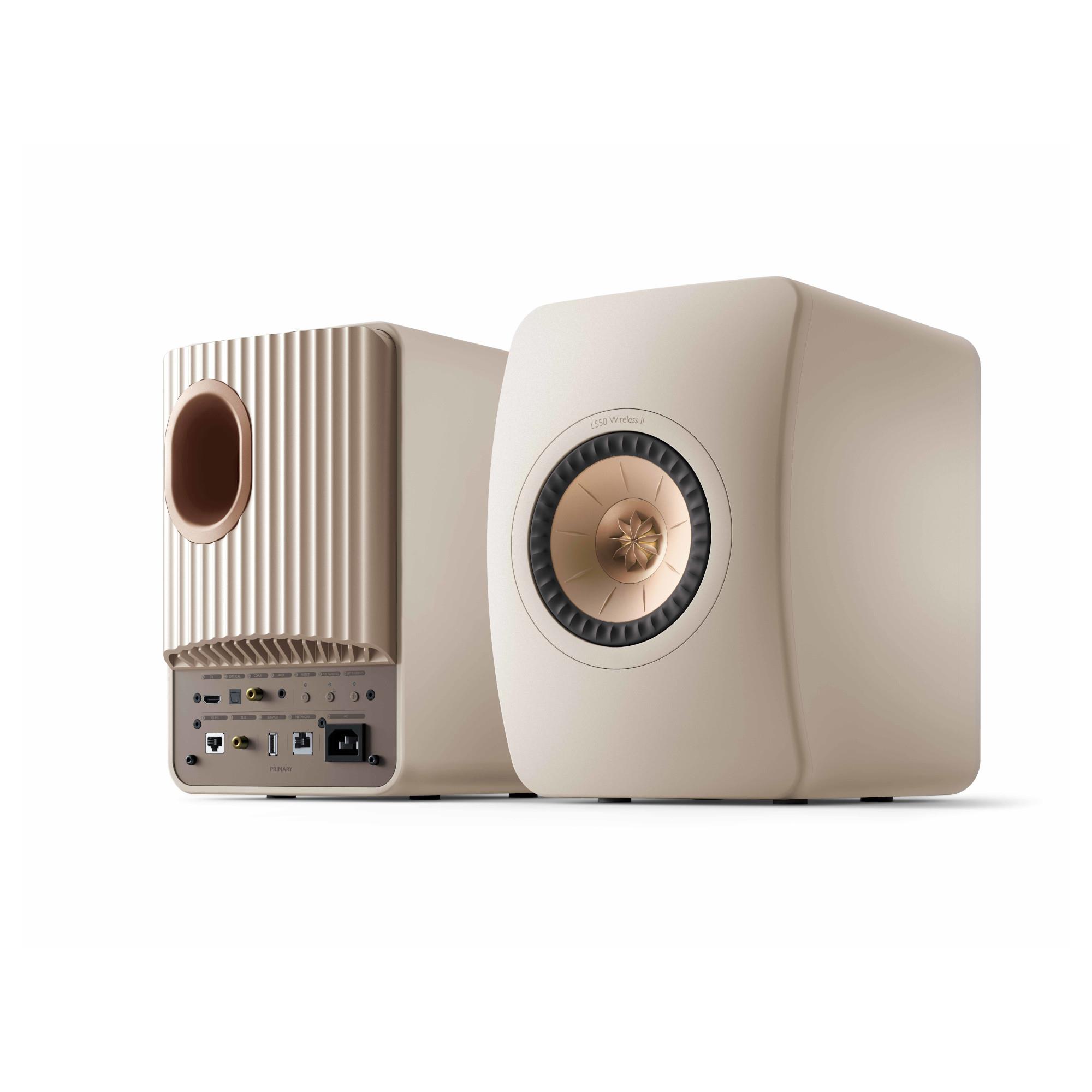 KEF LS50 Wireless II Speakers (Sand Shell)