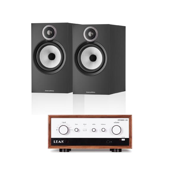 LEAK STEREO 130 (Walnut) Integrated Amplifier Bowers & Wilkins 606 S3 Bookshelf Speakers