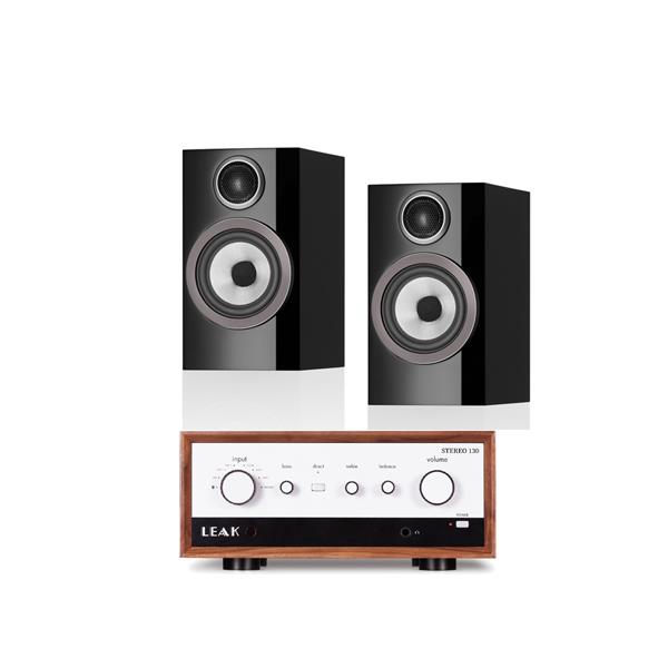 LEAK STEREO 130 (Walnut) Integrated Amplifier Bowers & Wilkins 707 S3 Bookshelf Speakers