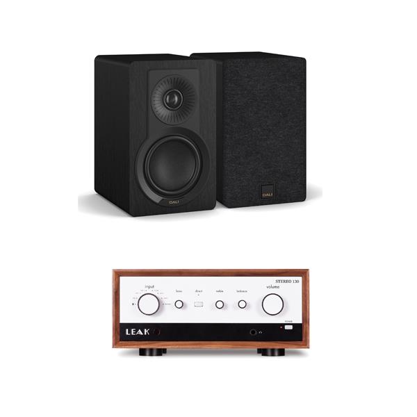 LEAK STEREO 130 (Walnut) Integrated Amplifier DALI KUPID Bookshelf Speakers