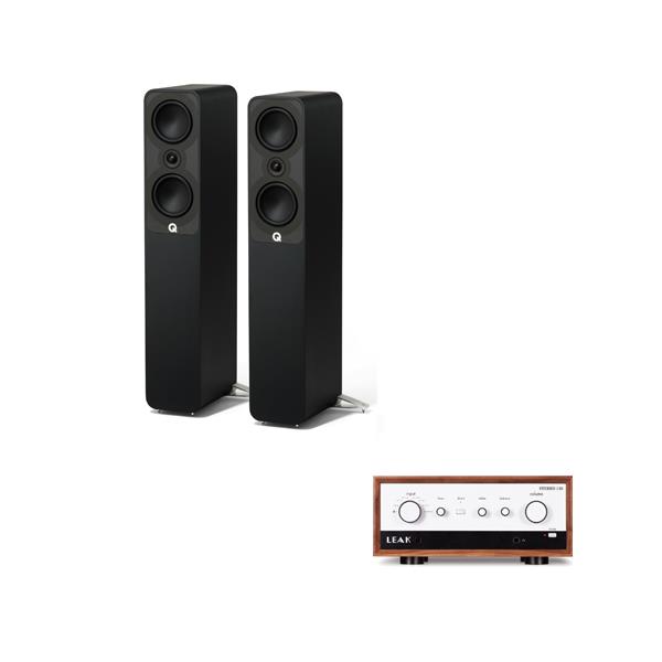 LEAK STEREO 130 (Walnut) Integrated Amplifier Q Acoustics 5040 Floorstanding Speakers
