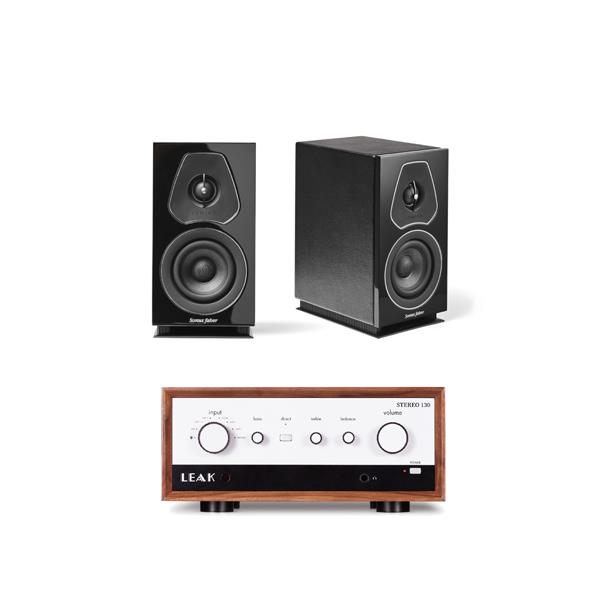 LEAK STEREO 130 (Walnut) Integrated Amplifier Sonus faber Lumina I Bookshelf Speakers