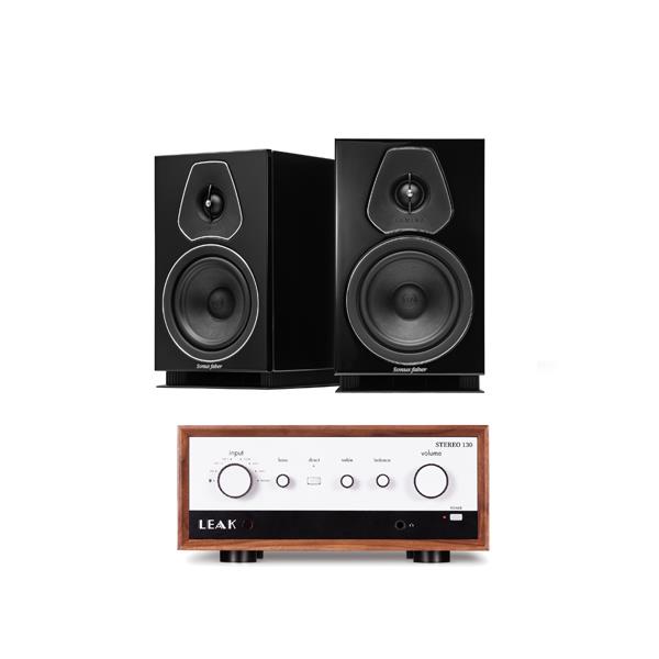 LEAK STEREO 130 (Walnut) Integrated Amplifier<br>Sonus faber Lumina II Bookshelf Speakers