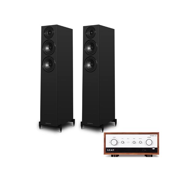 LEAK STEREO 130 (Walnut) Integrated Amplifier Wharfedale Diamond 12.3i Floorstanding Speakers