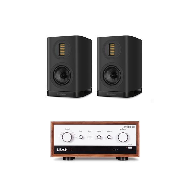 LEAK STEREO 130 (Walnut) Integrated Amplifier Wharfedale EVO 5.1 Bookshelf Speakers