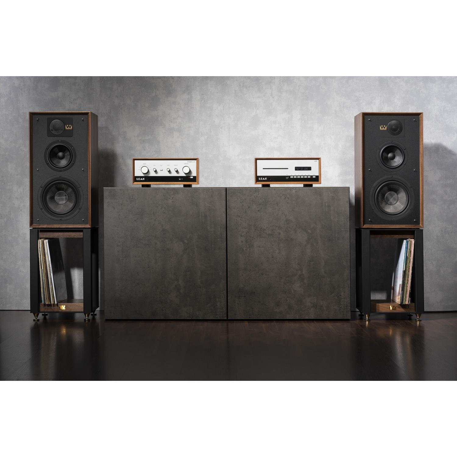 LEAK STEREO 130 / CDT<br>Wharfedale LINTON Heritage Speakers with Stands
