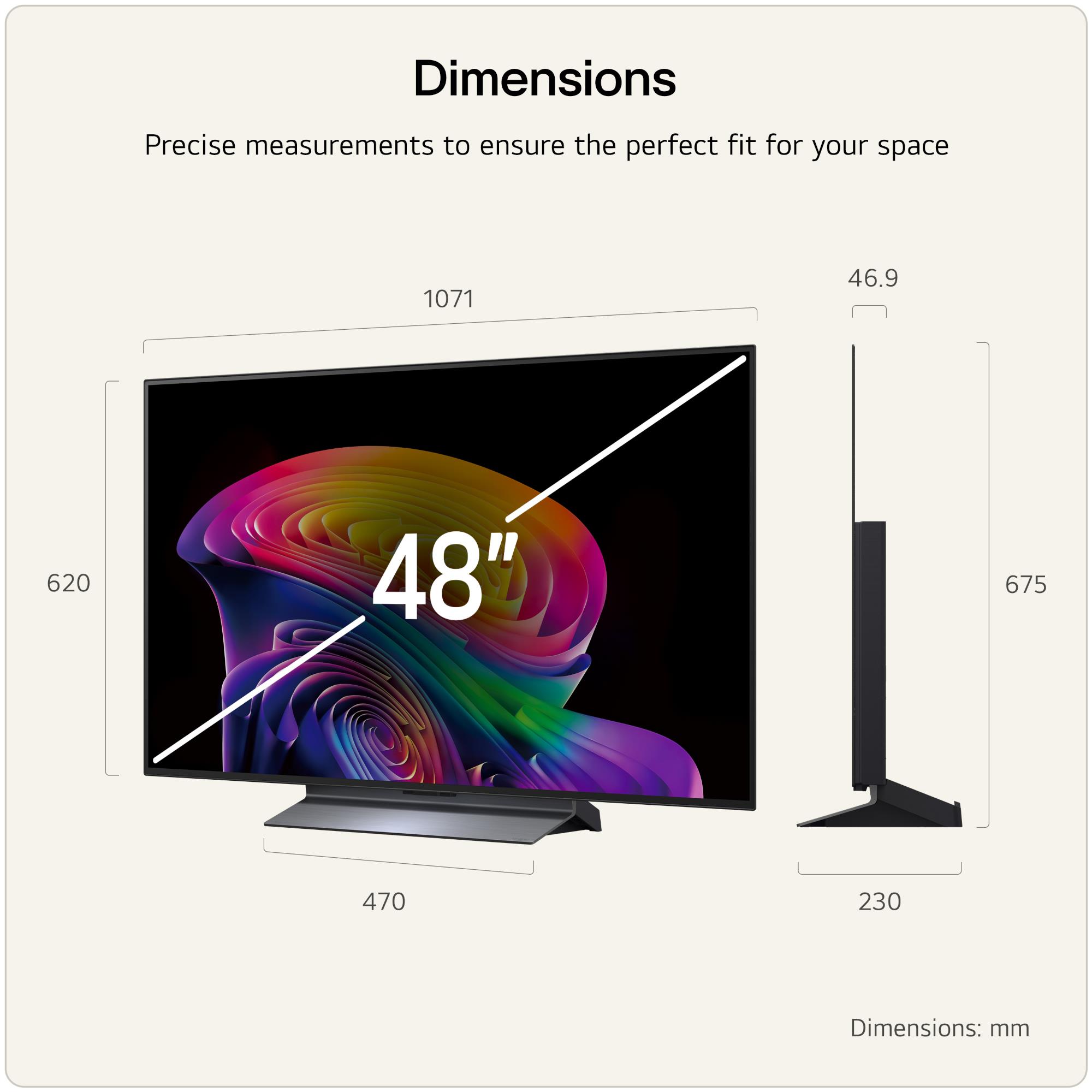 LG C6 Series OLED48C66LB 48" 4K OLED evo AI Smart TV