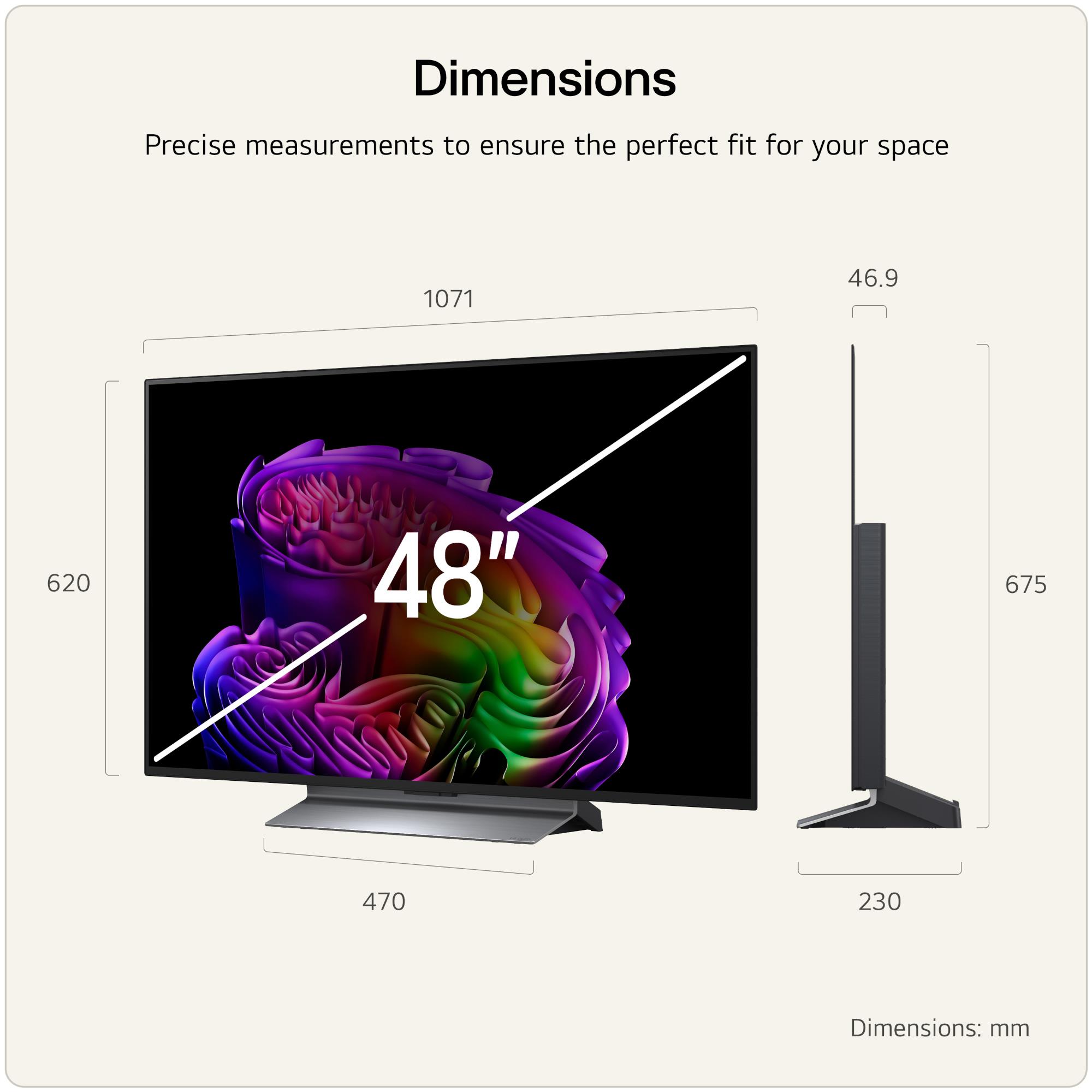LG G6 Series OLED48G66LS 48" 4K OLED evo AI Smart TV